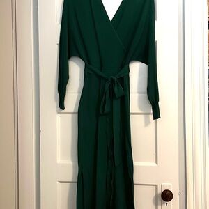 Forest Green Long Sleeve Dress